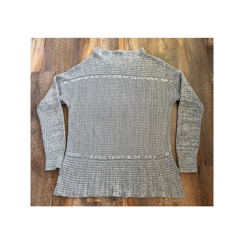 Westport 1962 gray knit straight neck sweater L